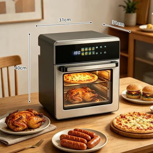 HOT AIR FRYER 16L STAINLESS STEEL 8IN1 FOR FAMILY STEEL Kind dry heat
