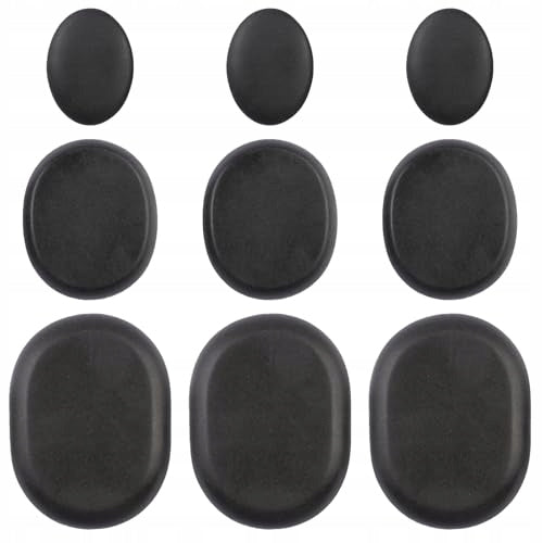 HOT STONE BASALT MASSAGE STONES SPA RELAXATION SET 9 PCS. Brand no brand