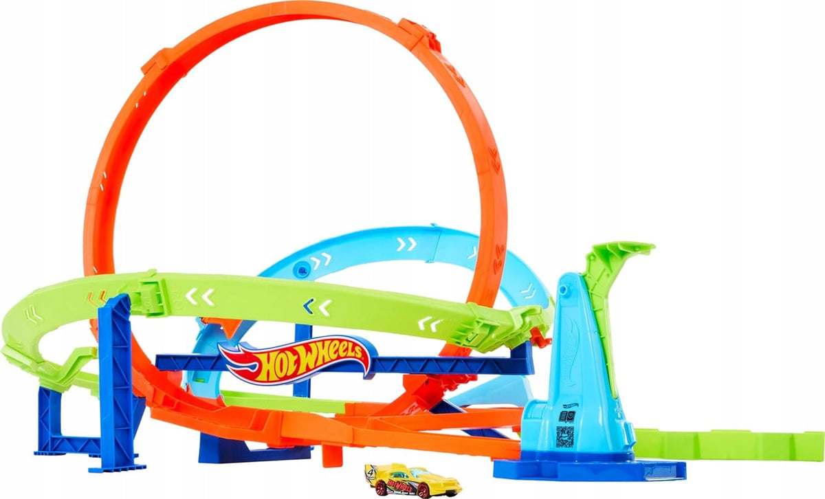 HOT WHEELS ACTION LET'S RACE TRACK SET TWISTED LOOP TORNADO + 1 car Manufacturer code HTK16