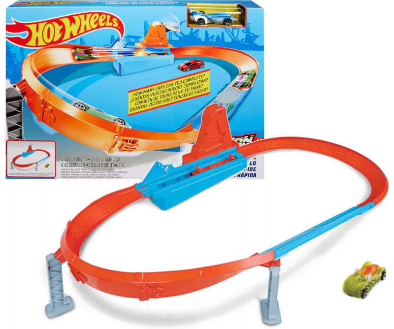 HOT WHEELS COMPETITION CHAMPIONS CAR TRACK RACING SET CAR