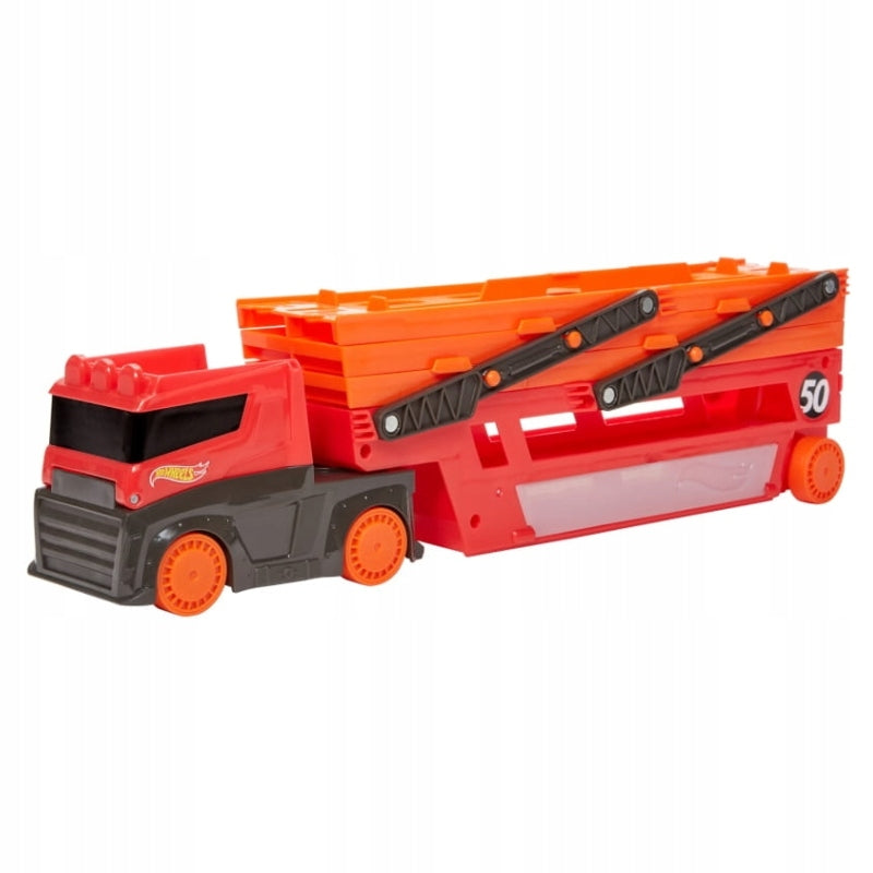 HOT WHEELS FOLDING LARGE TOW TRUCK TRANSPORTER FOR TRANSPORTING CARS 3+ GHR48 Manufacturer code GHR48