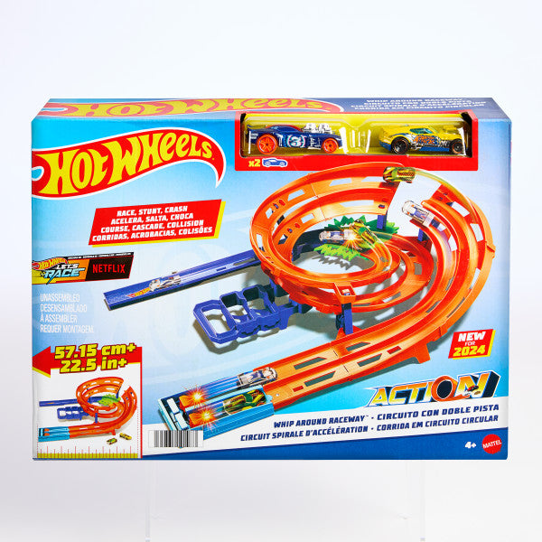 HOT WHEELS LET'S RACE TRACK SET TWISTED LOOP + 2 cars Packaging status original