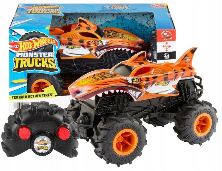 HOT WHEELS MONSTER TRUCK RC TIGER SHARK 1:24 auto remote controlled