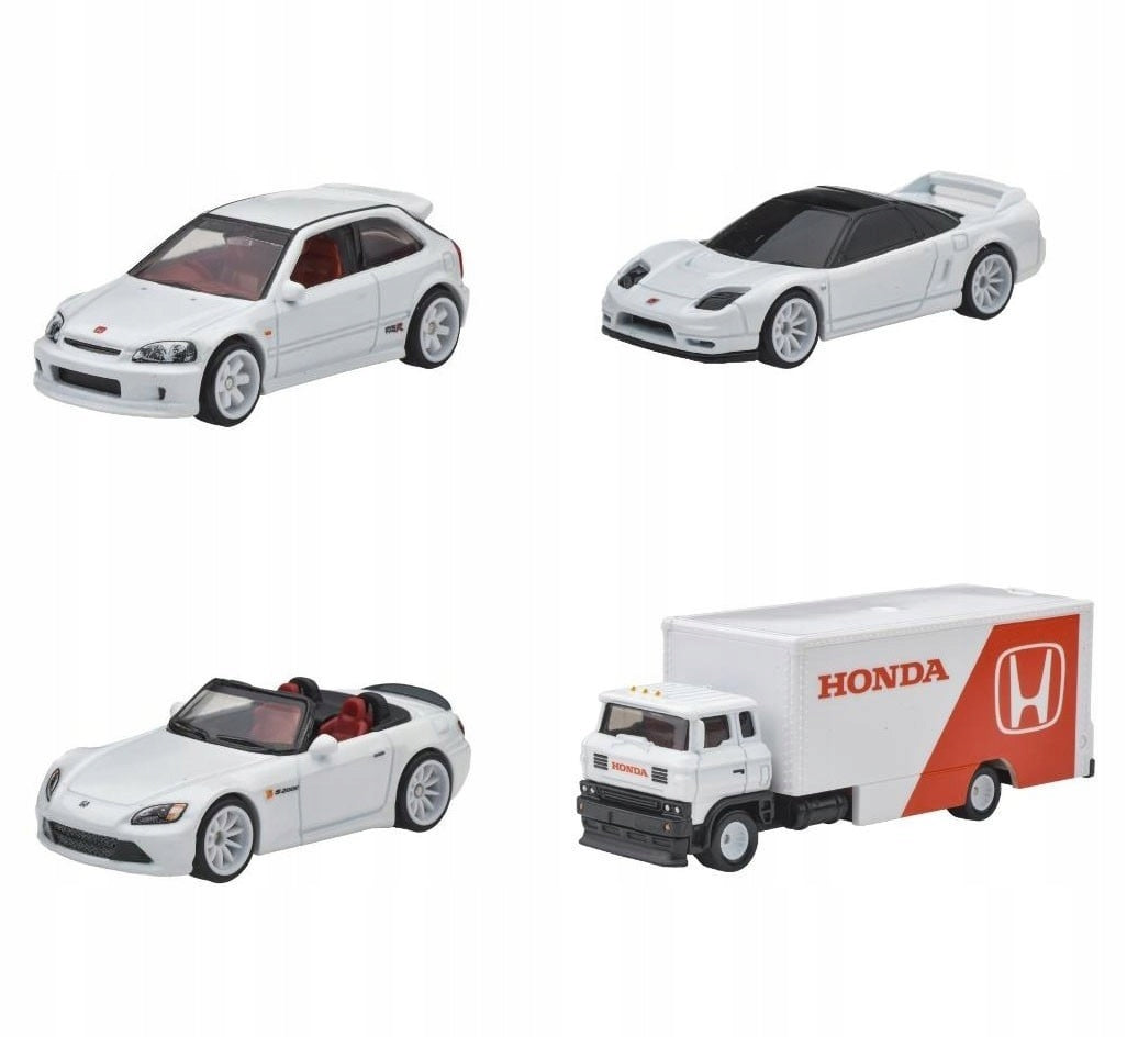 HOT WHEELS PREMIUM DIORAMA set of 4 Honda JBM08 cars Packaging status original