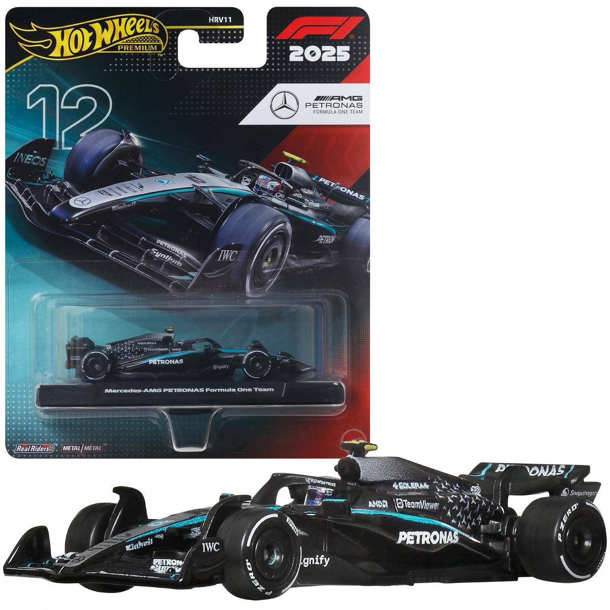 HOT WHEELS PREMIUM RACER FORMULA 1 2025 MERCEDES AMG PETRONAS #12 KIMI