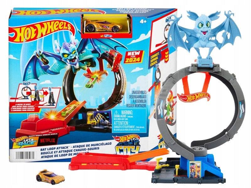 HOT WHEELS SET BAT LOOP set with loop, launcher + CAR