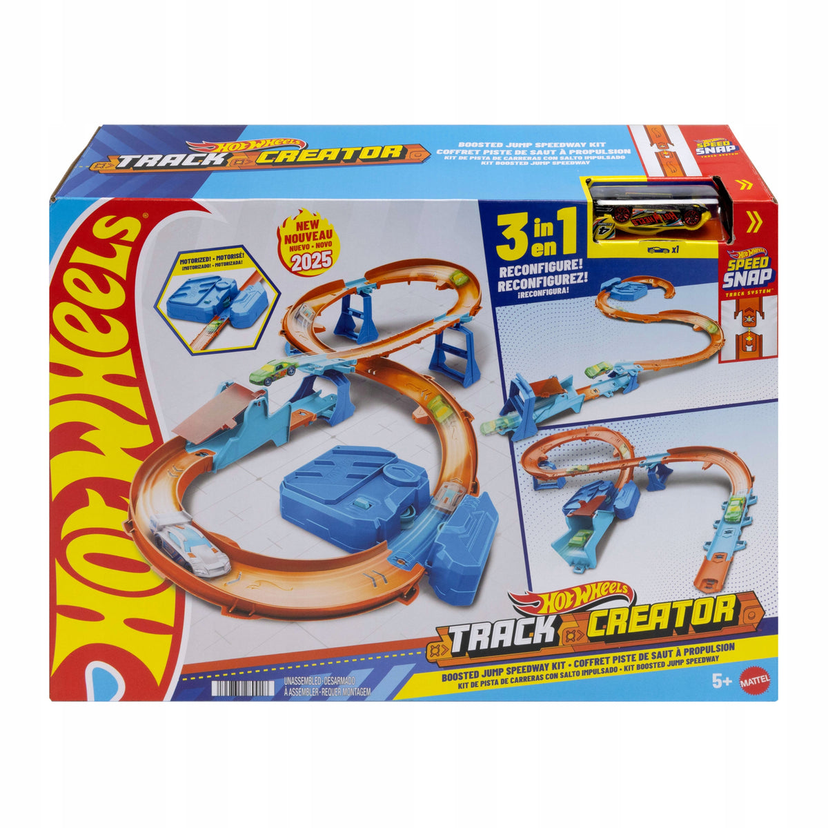 HOT WHEELS TRACK CREATOR TRACK SUPER JUMP set with drive + car Packaging status original