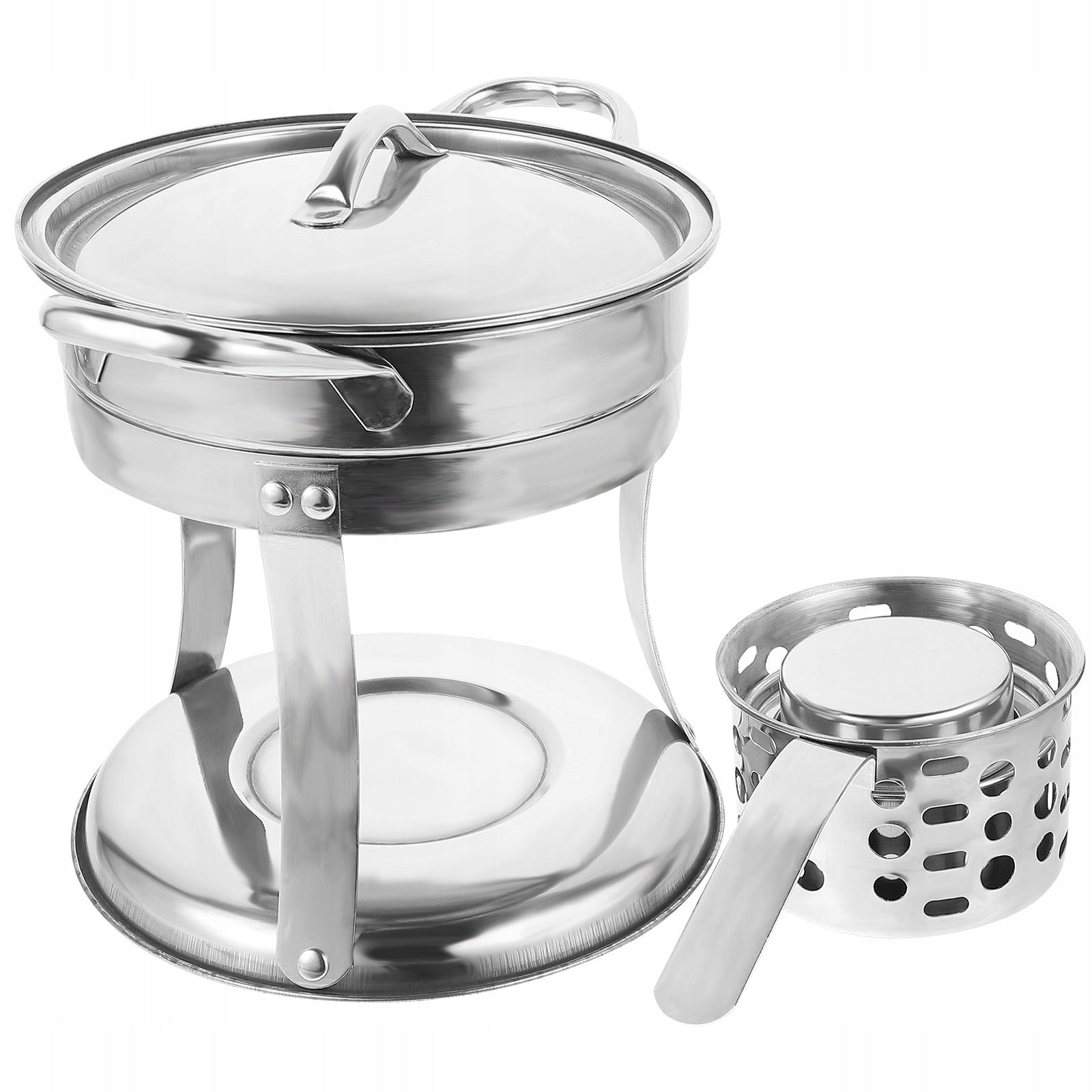 HOTPOT ZE STALI NIERDZEWNEJ Z KUCHENKĄ, PRZYPOMINAJĄCY CHIŃSKI STYL