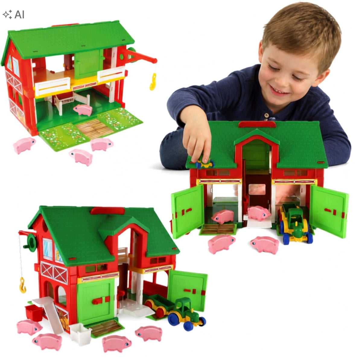 HOUSE PLAY HOUSE FARM TRACTOR PIG EDUCATIONAL TOY CHILDREN AGE 3 YEARS