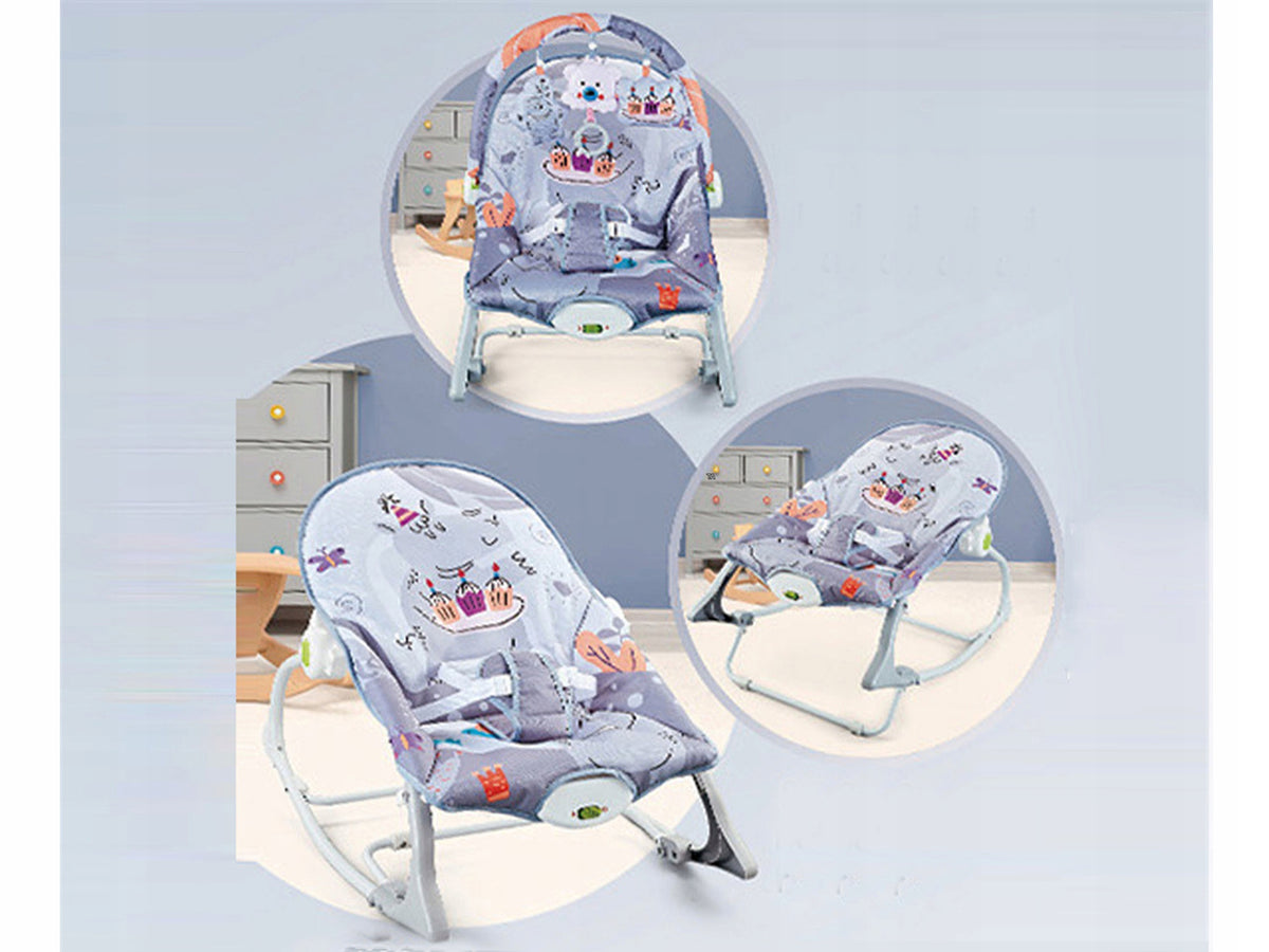 HQ LOUNGER ROCKER BABY COT ROCKER VIBRATION TOYS ROCKER GREY Kind bouncer