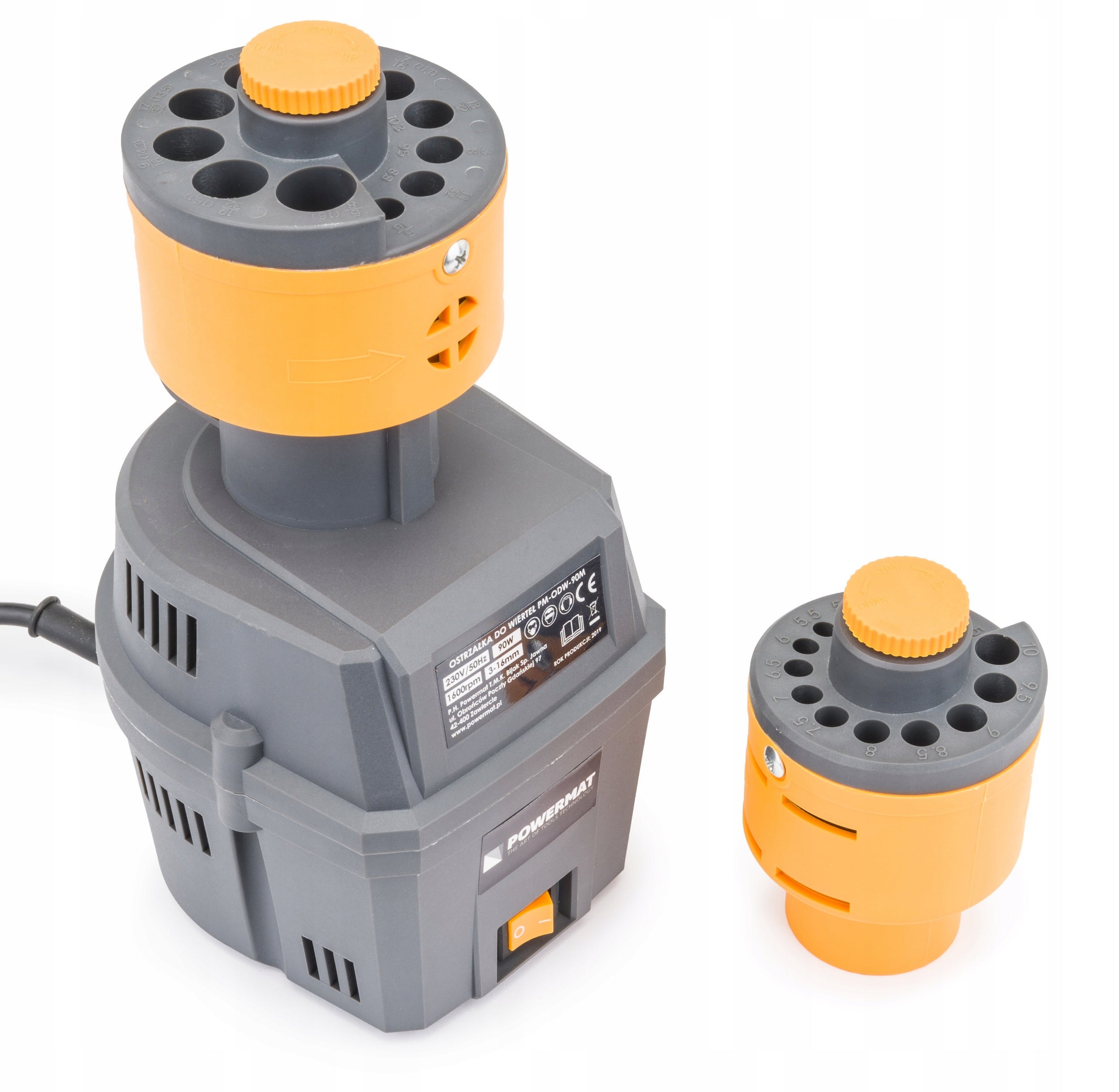 HSS DRILL SHARPENER 90W 3 - 16mm 2 x STONE 2 X STEPLESS ADAPTER Power 90 W