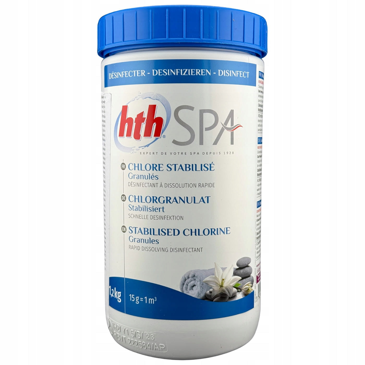 HTH Spa stabilized chlorine granules 1,2kg for SPA Swimming pool WannaSPA