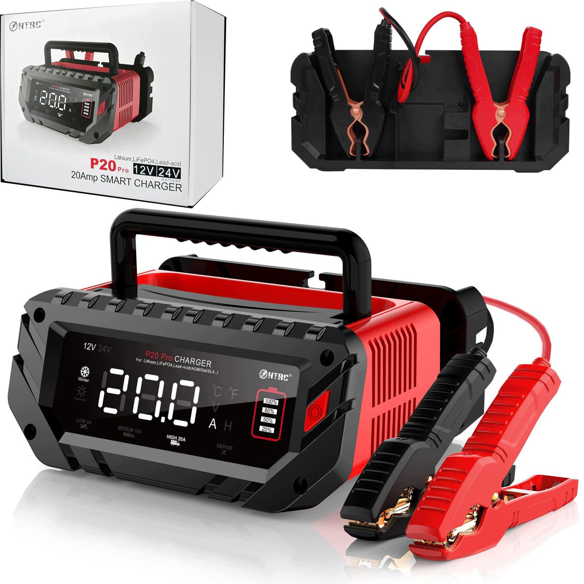 HTRC 12 V/24 V, 20 A Car Battery Charger Brand no brand