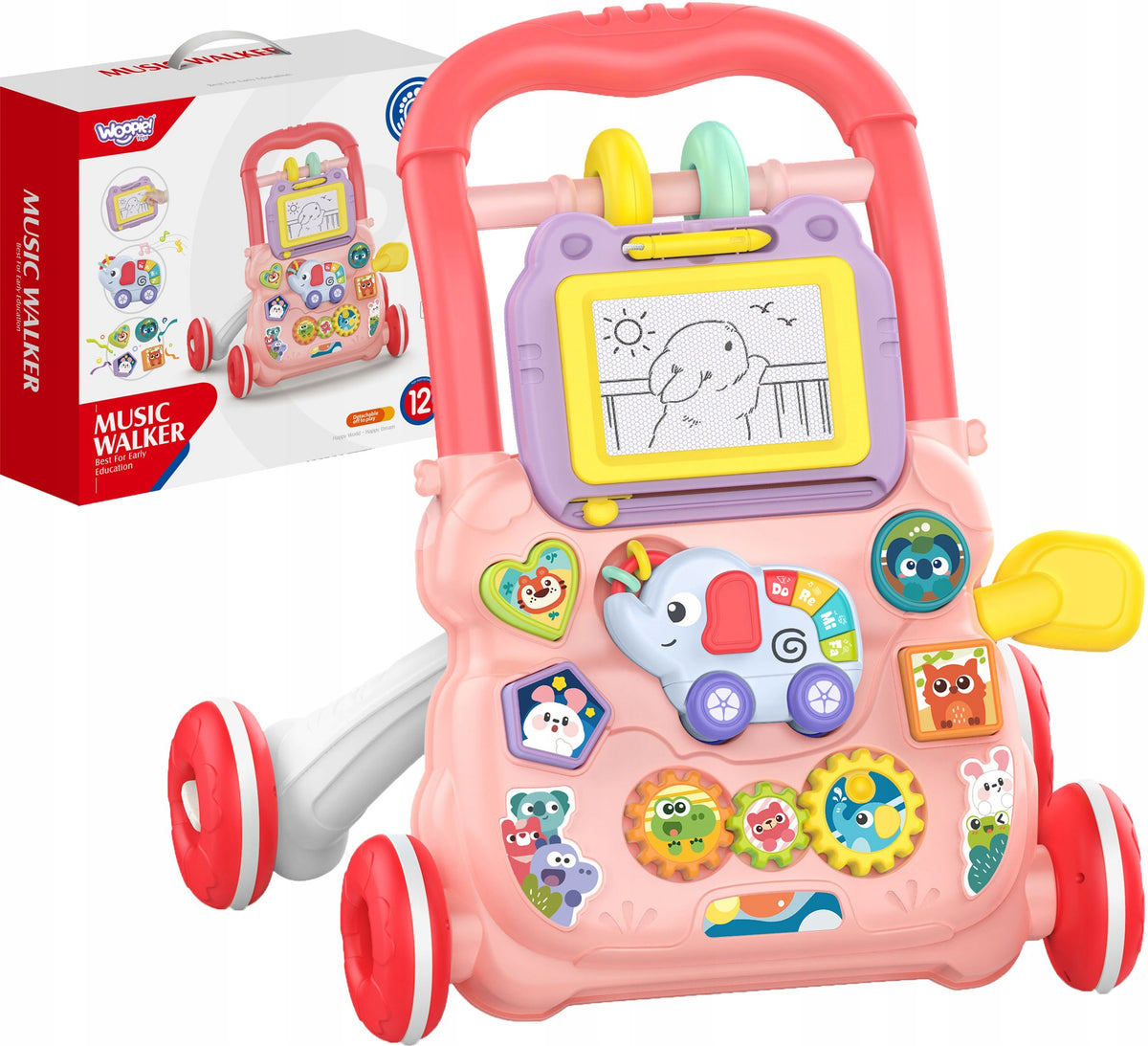 HUANGER WALKER PUSHER WITH DISAPPEARANCE PINK Color pink
