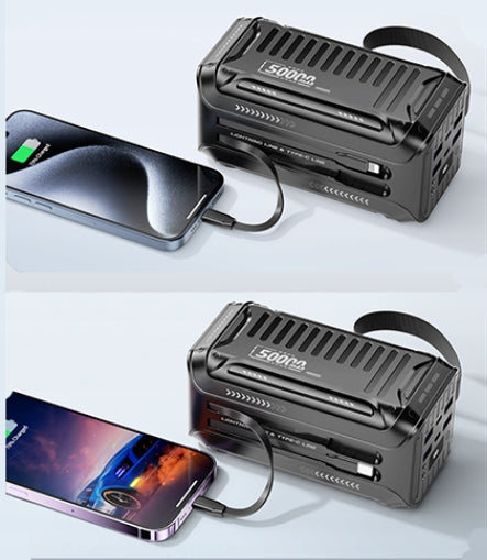 HUGE LARGE POWERBANK POWER BANK FUMO 50000 mAh 4xUSB USB-C SAFE LCD Batteries included yes