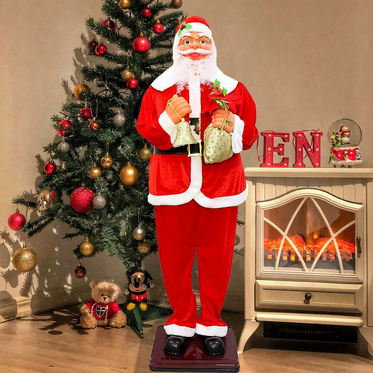 HUGE LARGE SANTA CLAUS 180CM FIGURE DANCES ORNAMENT CHRISTMAS EAN (GTIN) 5902444010070