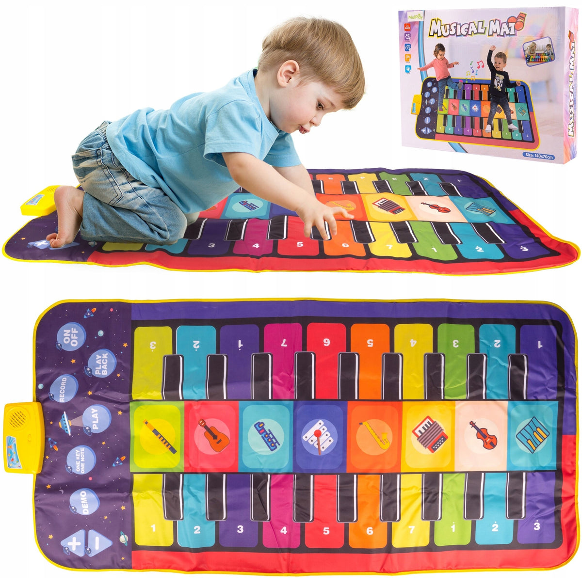 HUGE MUSIC MAT FOR DANCING EDUCATIONAL INTERACTIVE GAME 140 X 70 CM Packaging status original