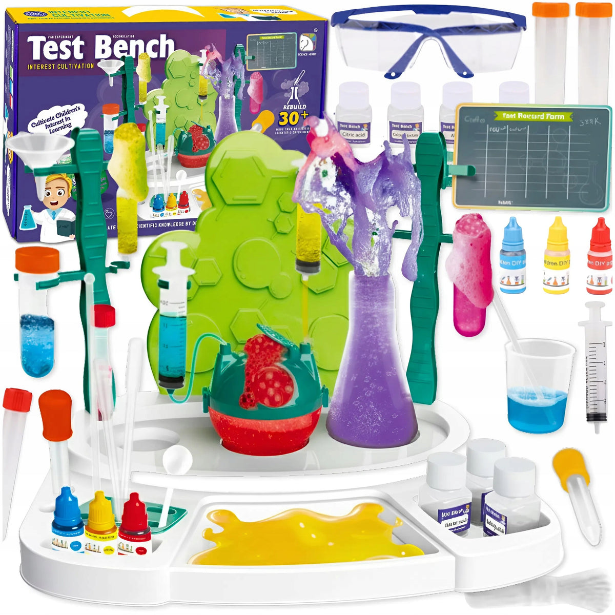 HUGE SET OF SMALL CHEMIST CHEMICAL LABORATORY POLISH MANUAL Manufacturer code ZESTAW MAŁY CHEMIK EKSPERYMENTY MEMFLOW