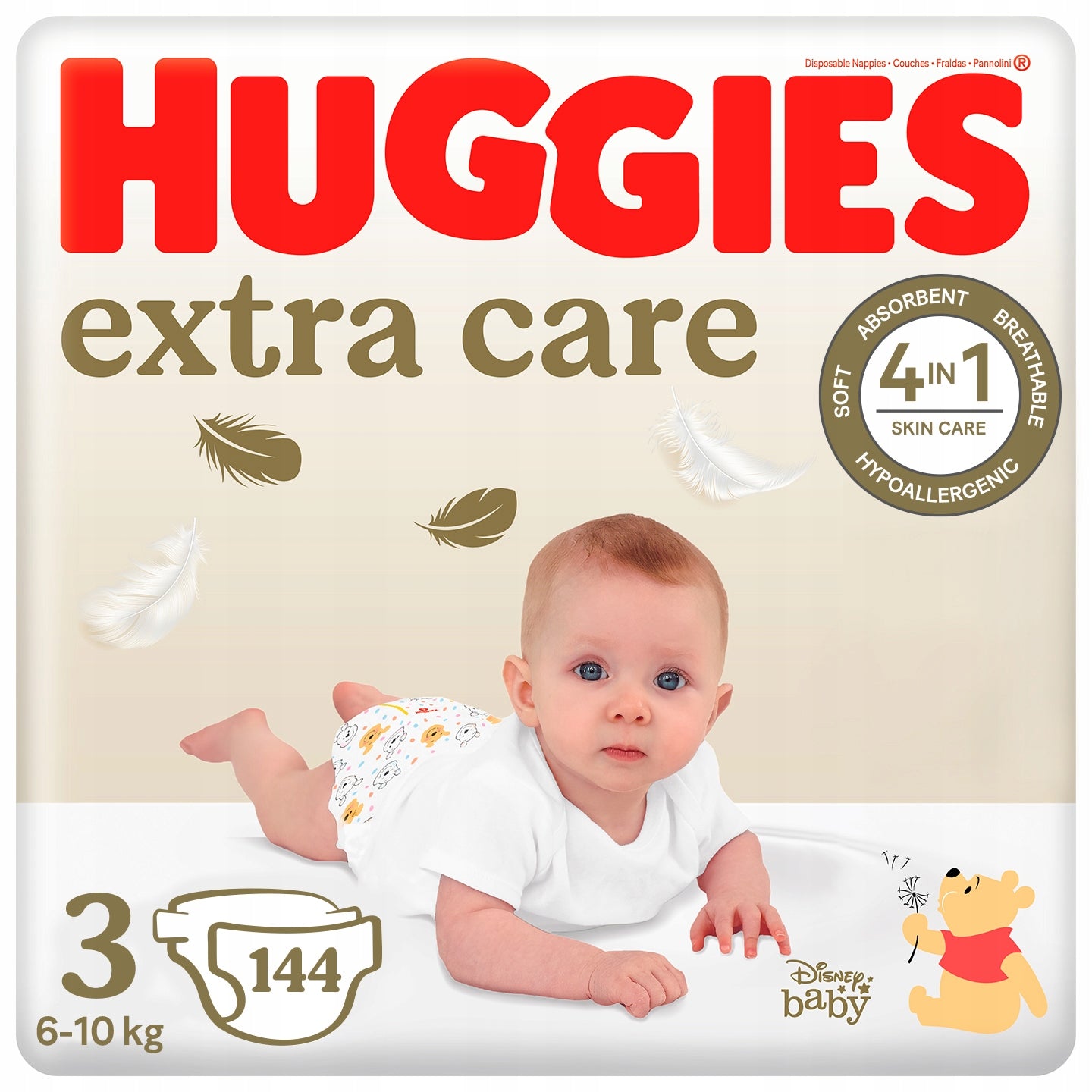 HUGGIES diapers Extra Care size 3 (6-10 kg) Mega 2x72 pcs.
