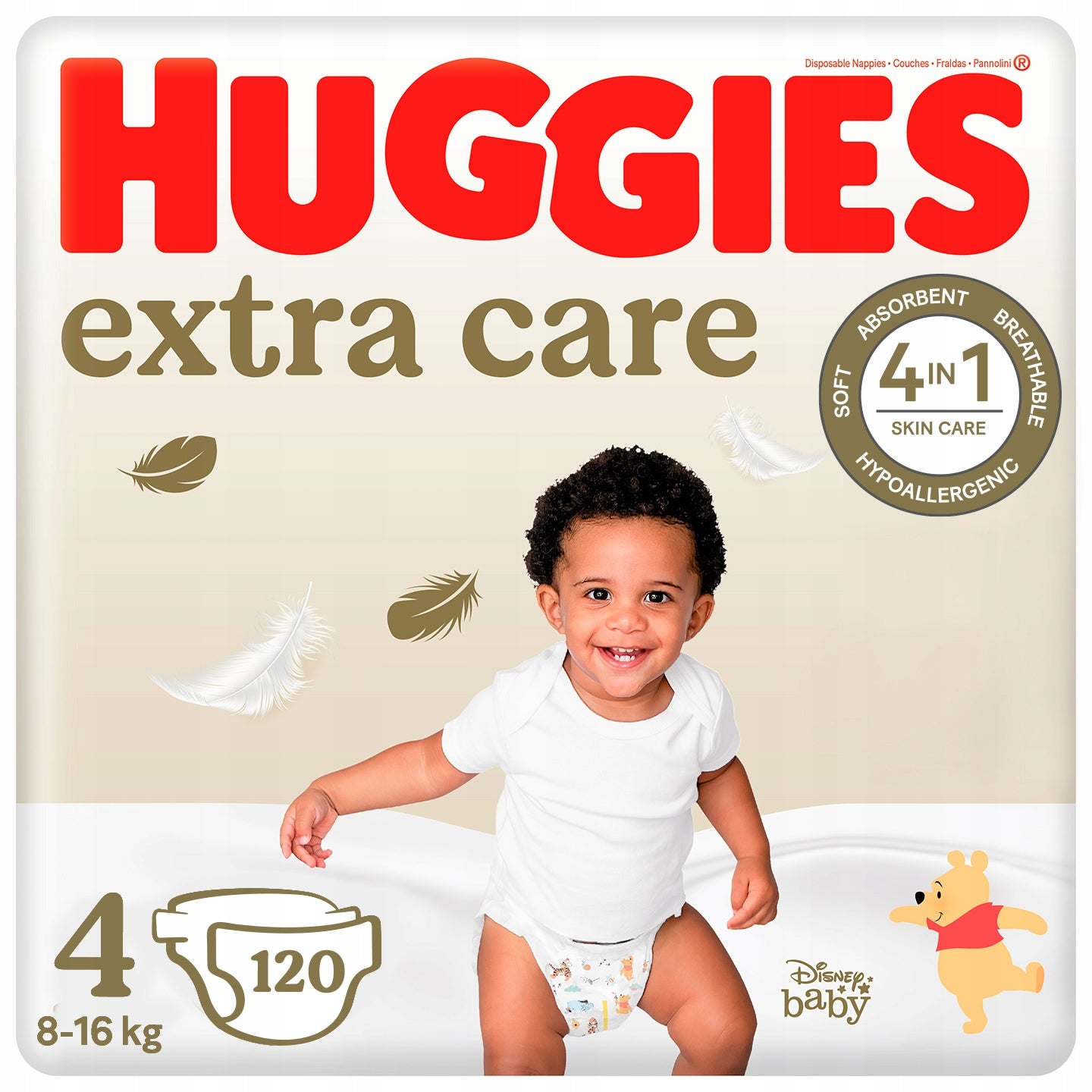 HUGGIES diapers Extra Care size 4 (8-16 kg) Mega 2x60 pcs