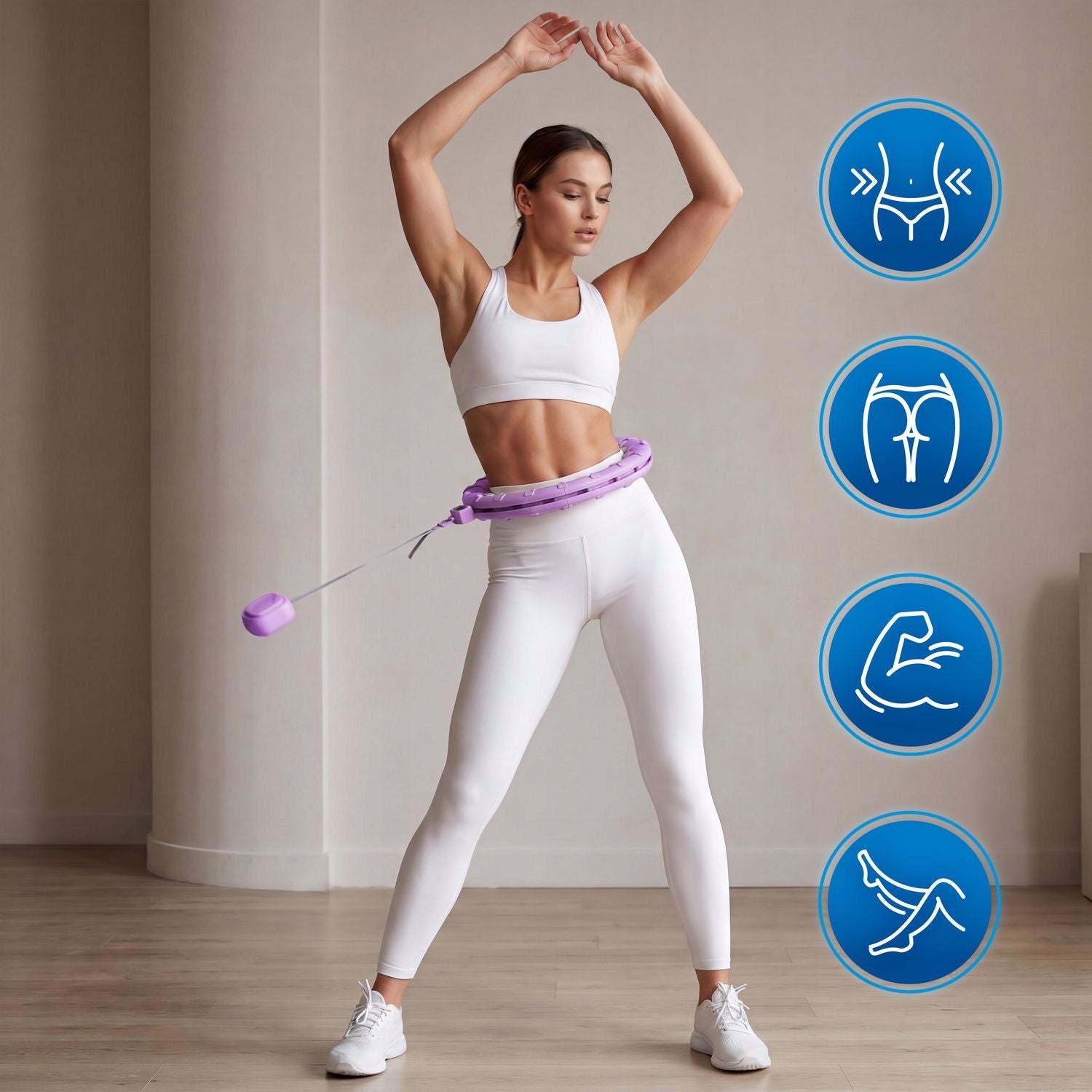 HULA HOOP FITNESS HOOP WITH WEIGHT COUNTER SMART HOOP GYMTEK Packaging status original