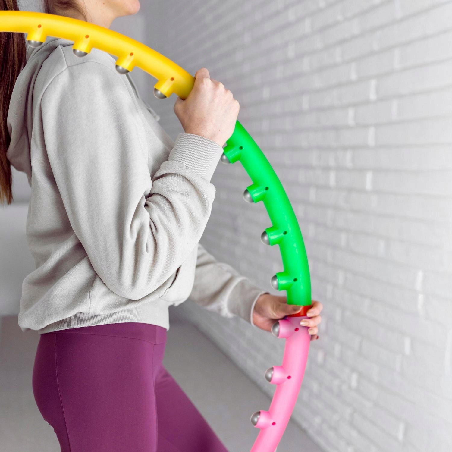 HULA HOOP FOLDING WHEEL WITH FITNESS SLIMMING MASSAGER 95,5CM GYMTEK Diameter 95.5 cm