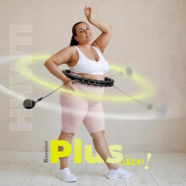 HULA HOOP HHW11 WITH PROJECTIONS AND WEIGHT + SLIMMING BELT HMS BR163 Brand HMS