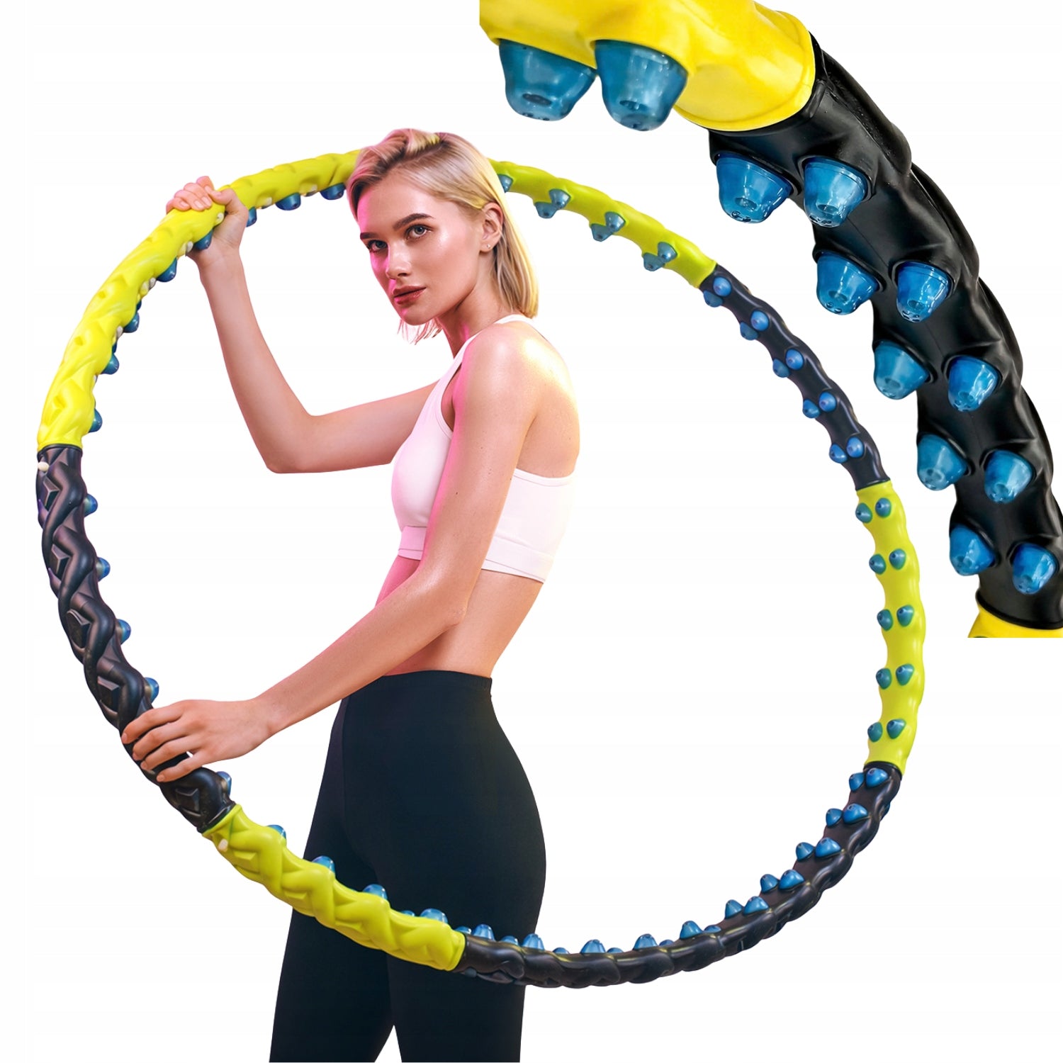 HULA HOOP MASSAGE WITH PROJECTIONS SLIMMING EXERCISES FITNESS MASSAGER