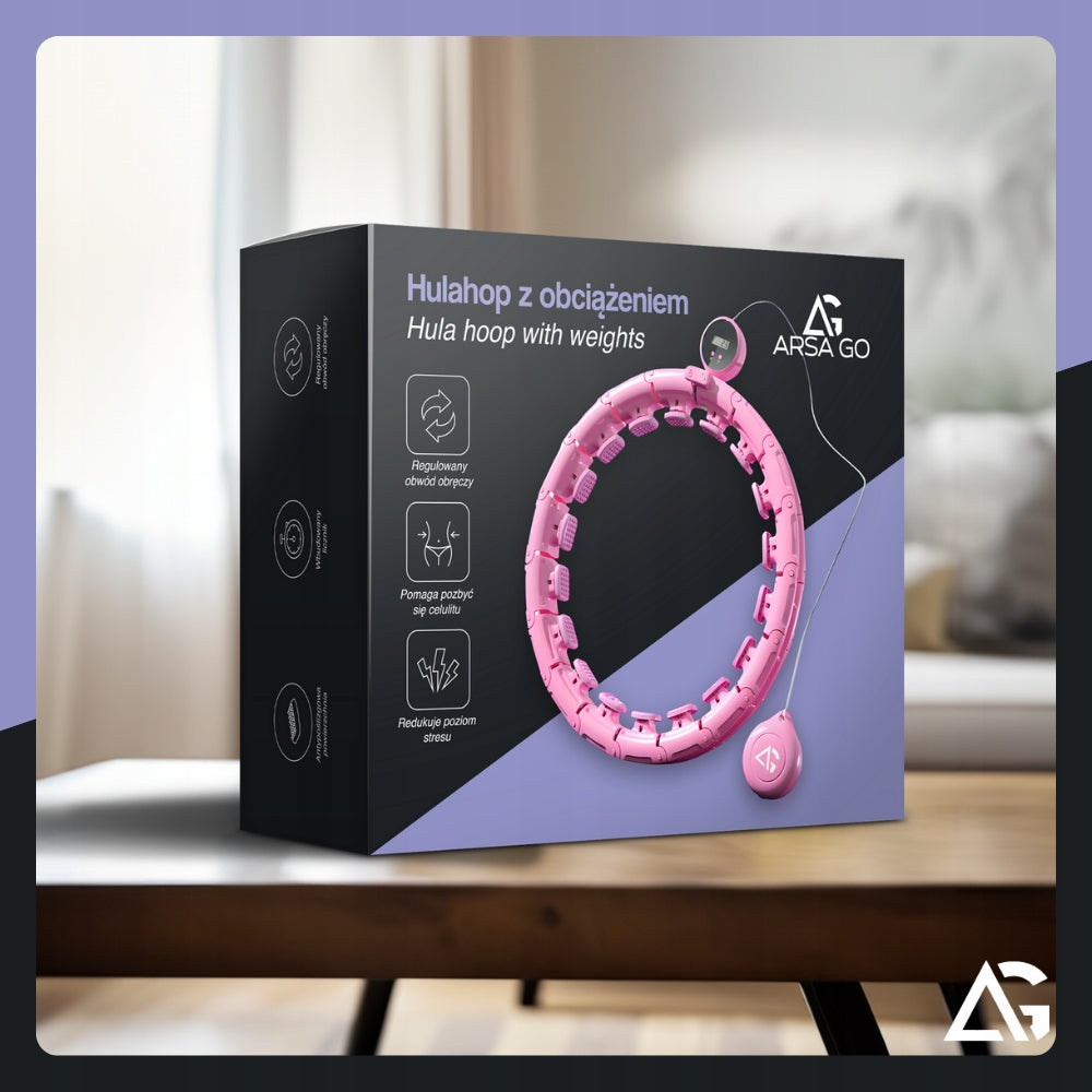 HULA HOOP SLIMMING SMART WITH COUNTER AND LOAD HULA HOOP SLIMMING Manufacturer code KOŁO WYPUSTKAMI OBCIĄŻENIE OBCIĄŻNIK WYPUSTKI