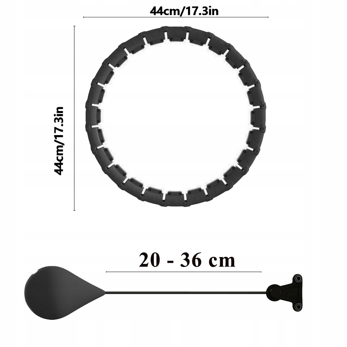 HULA HOOP SLIMMING WITH WEIGHT PROTRUSION MASSAGER METAL BEARINGS SMART EAN (GTIN) 5905943040555
