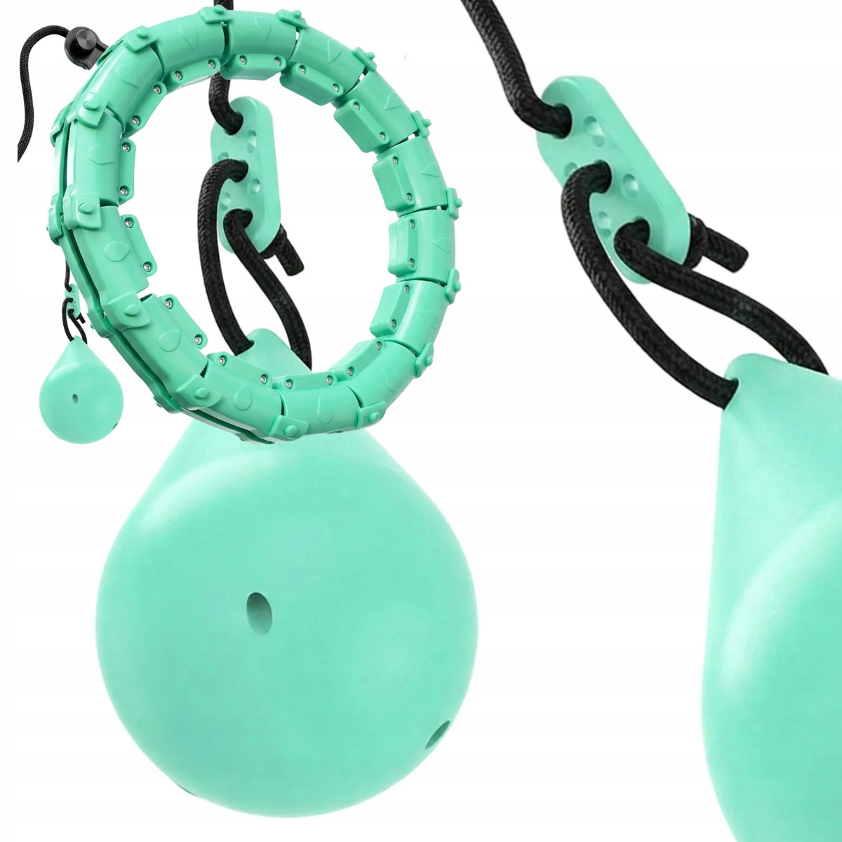 HULA HOOP SMART WITH LOAD ADJUSTABLE FITNESS MASSAGE 24 SEGMENTS TURQUOISE Packaging status original