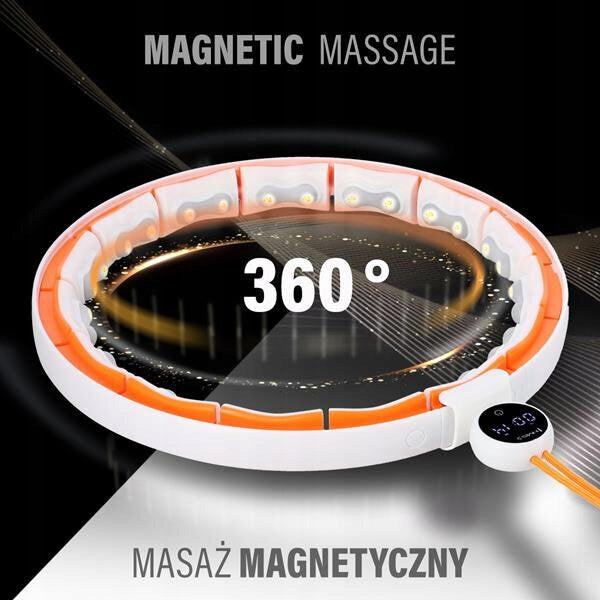 HULA HOOP WITH MAGNETS HMS HHM21 WITH TPE PROJECTIONS AND WEIGHT + COUNTER Brand HMS