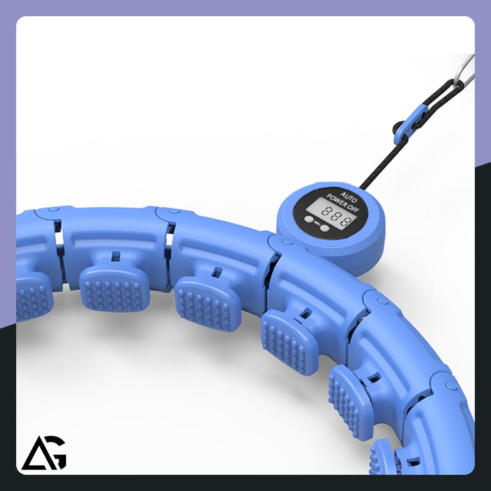 HULA HOOP WITH SLIMMING WEIGHT WITH COUNTER SMART HULA HOOP BLUE Color blue