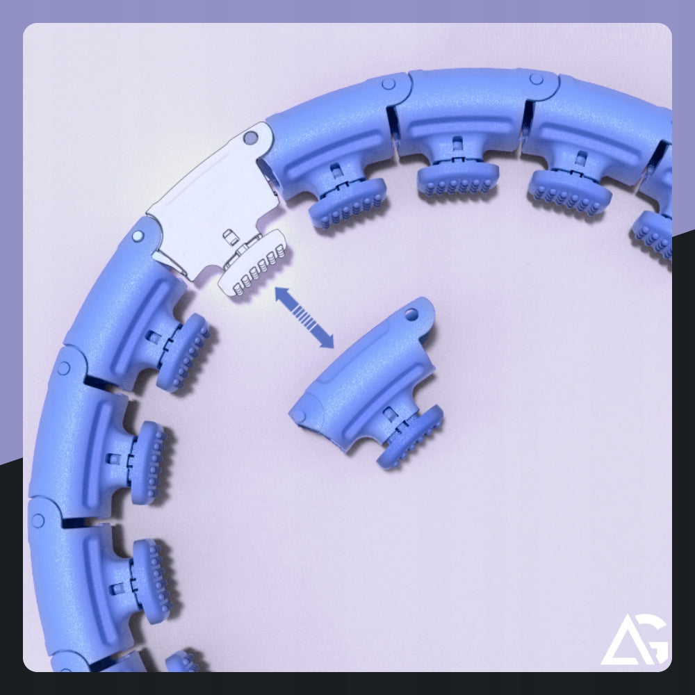 HULA HOOP WITH SLIMMING WEIGHT WITH COUNTER SMART HULA HOOP BLUE Manufacturer code PLUS SIZE FITNESS DO ĆWICZEŃ LICZNIK SKŁADANE