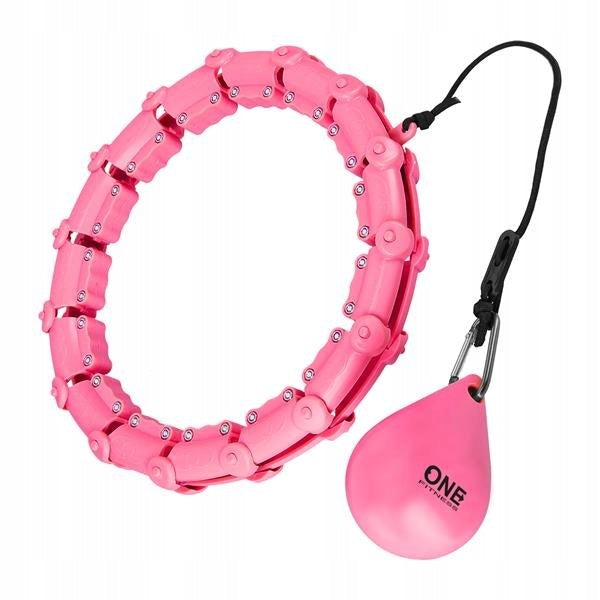 HULA HOOP WITH SLIMMING WEIGHTED BALL PROJECTIONS Color pink