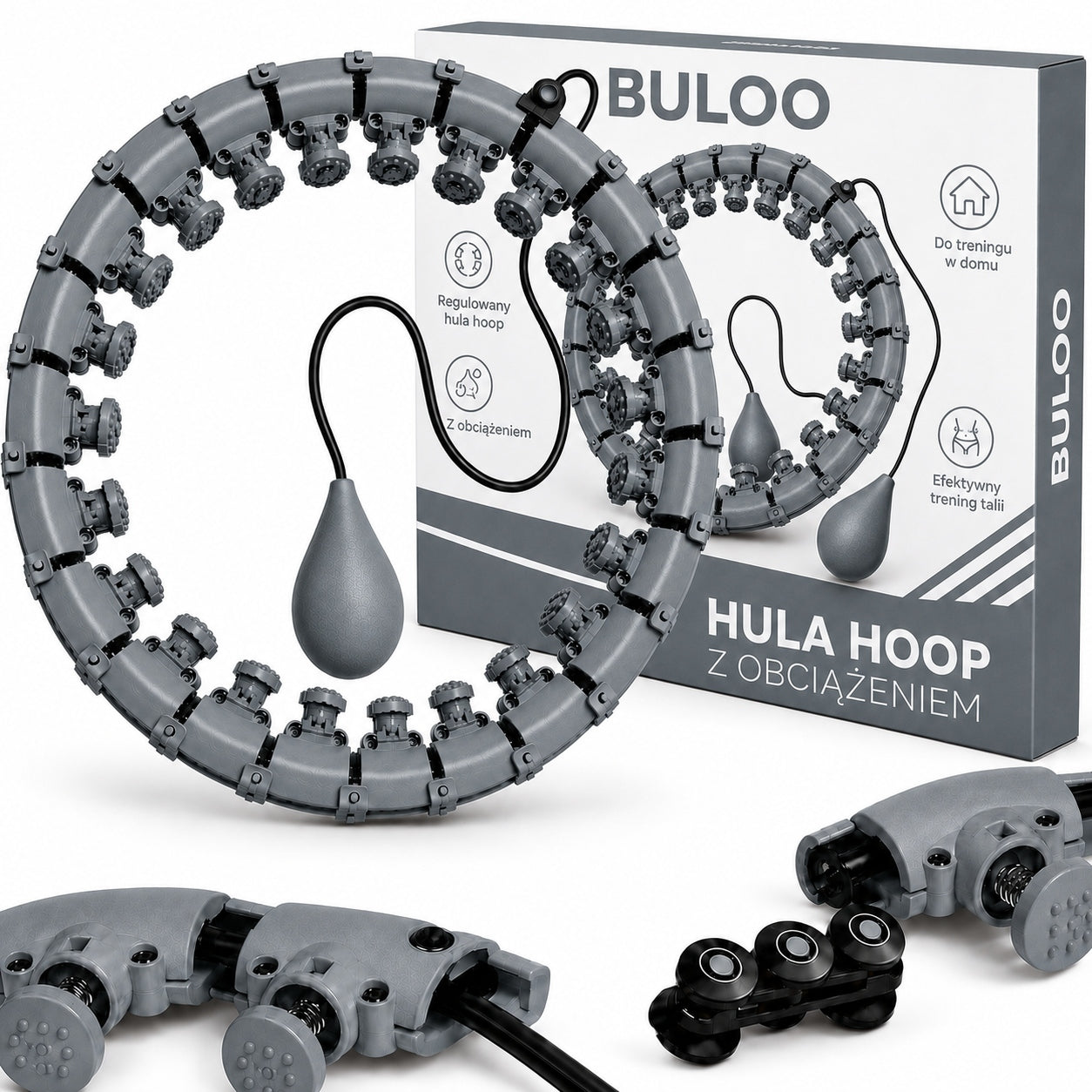 HULA HOOP WITH WEIGHT AND PROJECTIONS SLIMMING HULA HOOP SLIM RING FITNES