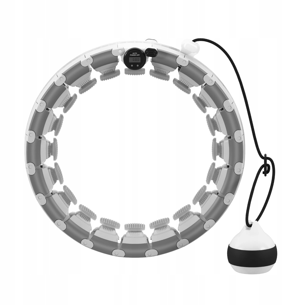 HULA HOP COLOR GREY SPORTS WITH STUDS FOR EXERCISE DURABLE 110 cm