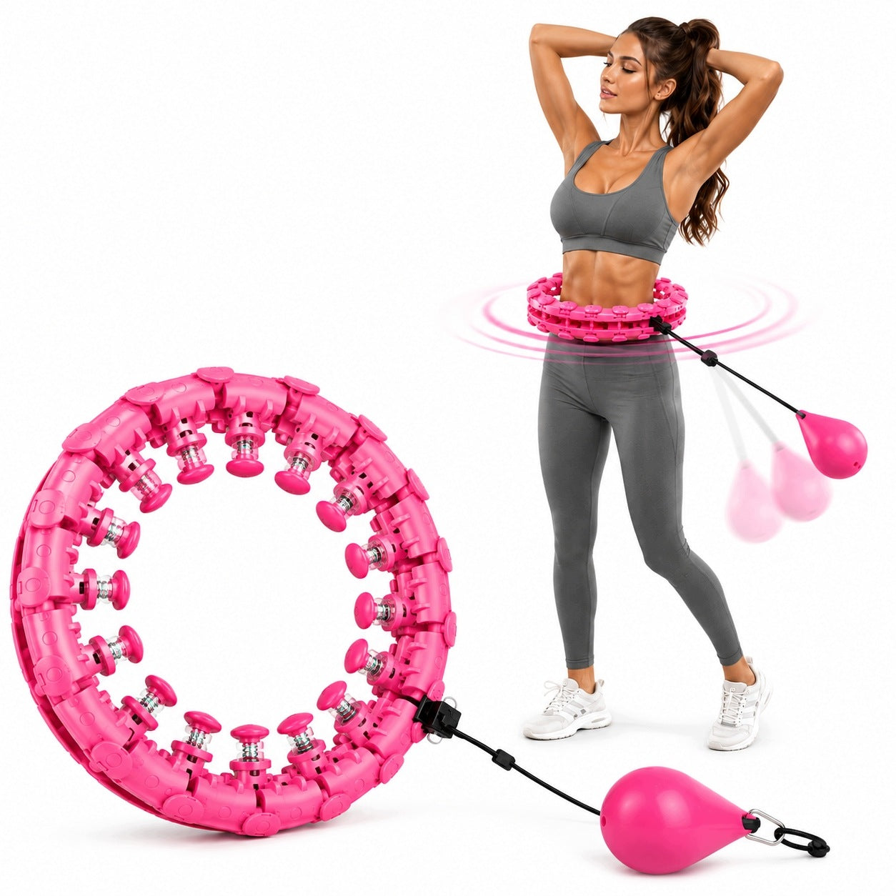 HULA HOP WITH LOAD PROJECTIONS Slimming Massage HULAHOP 24 segments