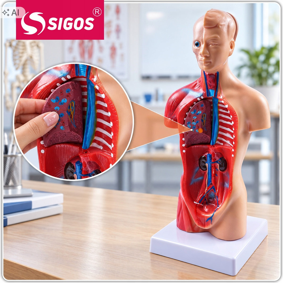HUMAN ANATOMICAL MODEL 28 CM REALISTIC 15 REMOVABLE PARTS Manufacturer code MODEL ANATOMICZNY CZŁOWIEKA 28 CM