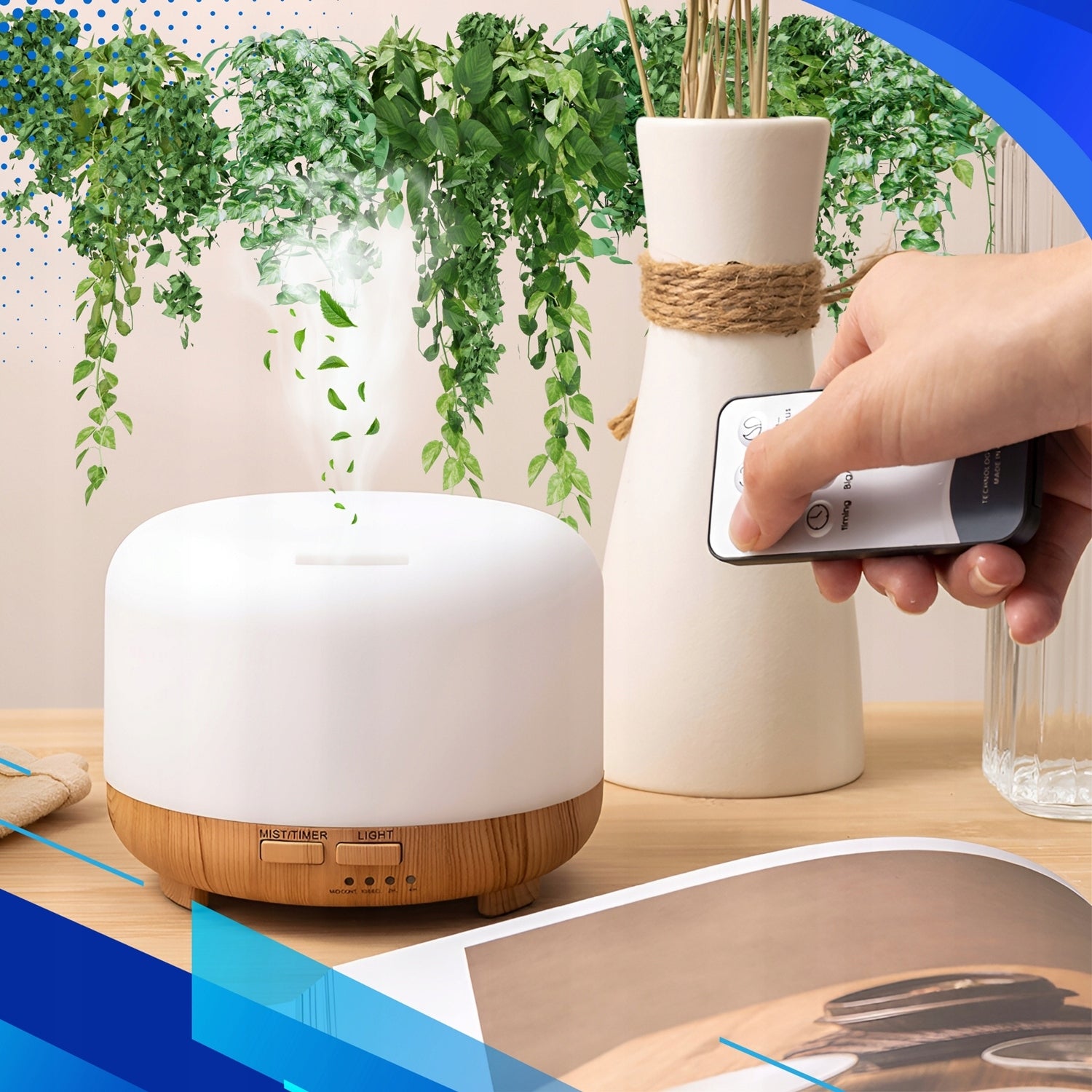 HUMIDIFIER AROMA DIFFUSER AROMATHERAPY LED NIGHT LIGHT + REMOTE CONTROL EAN (GTIN) 5905191987121