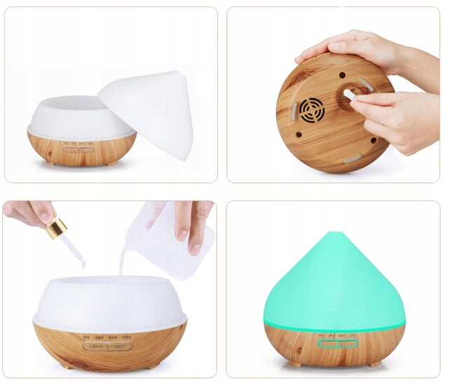 HUMIDIFIER AROMA DIFFUSER FOR ESSENTIAL OILS AROMATHERAPY LED Packaging status original