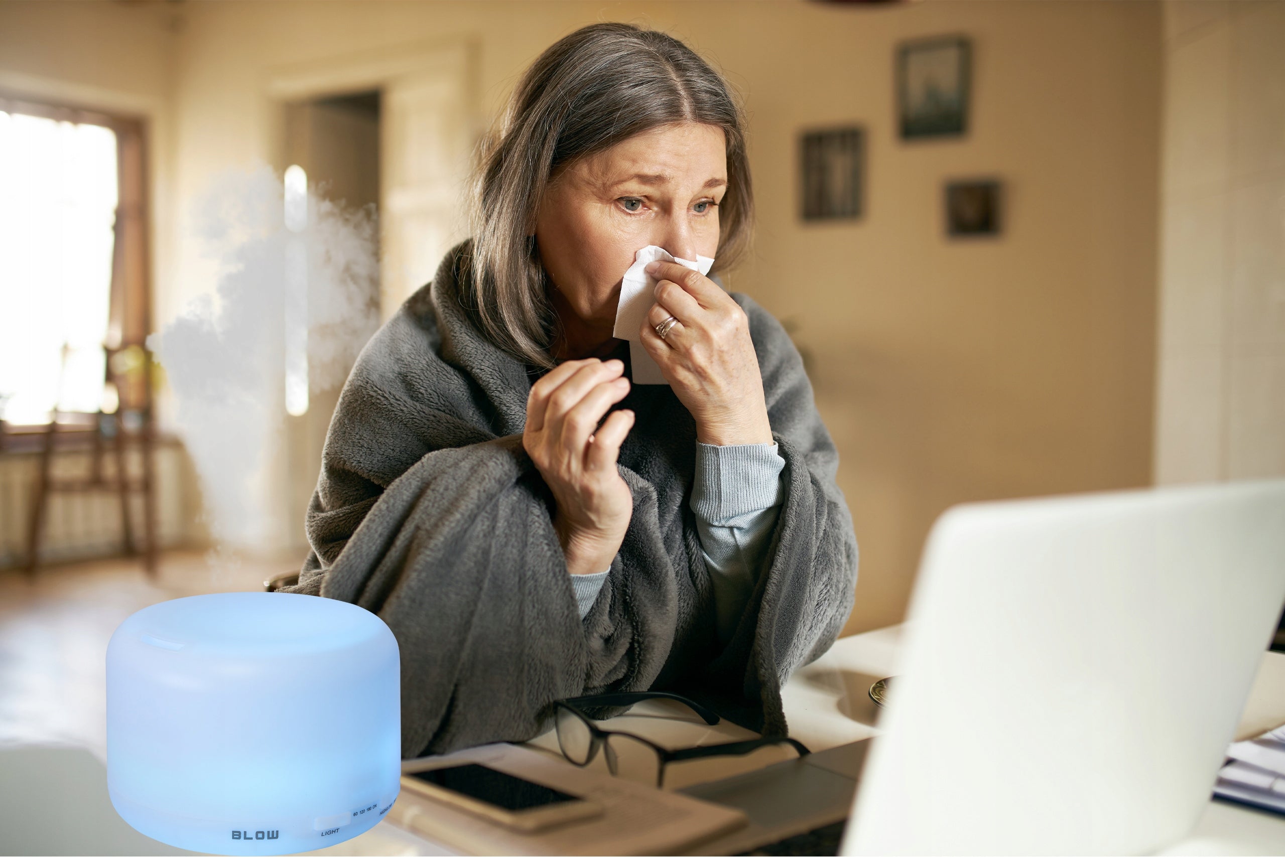 HUMIDIFIER AROMA DIFFUSER NIGHT LIGHT RGB REMOTE CONTROL AROMATHERAPY EAN (GTIN) 5900804142249