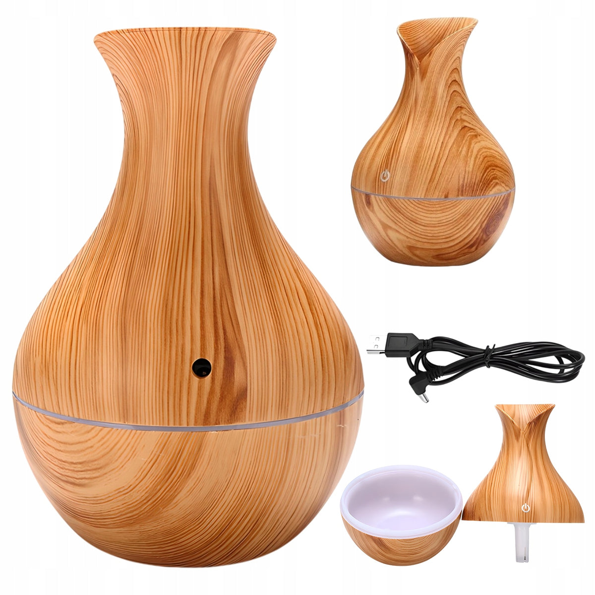 HUMIDIFIER AROMATHERAPY LED VASE USB + FILTER