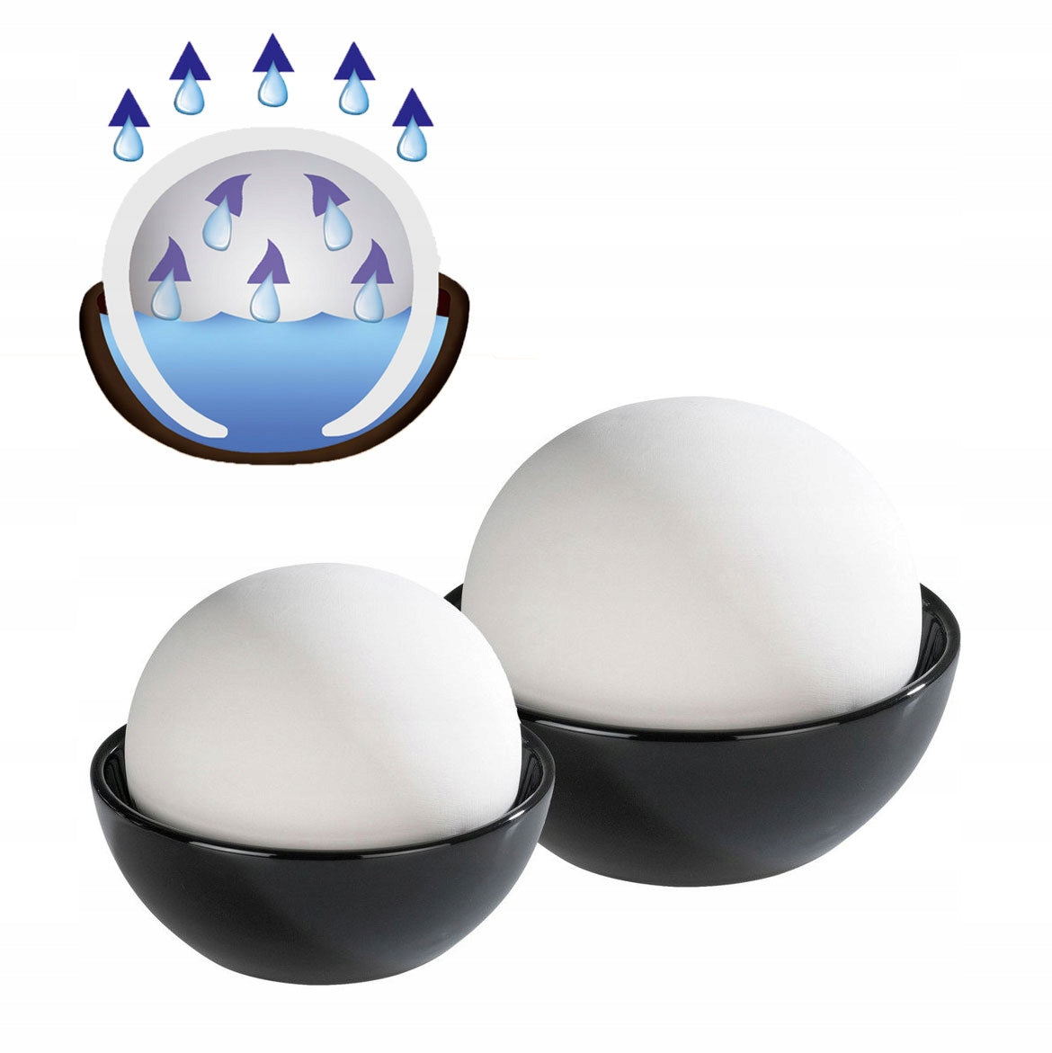 HUMIDIFIER CERAMIC SET OF 2 BALLS DIAMETER 10 12 CM