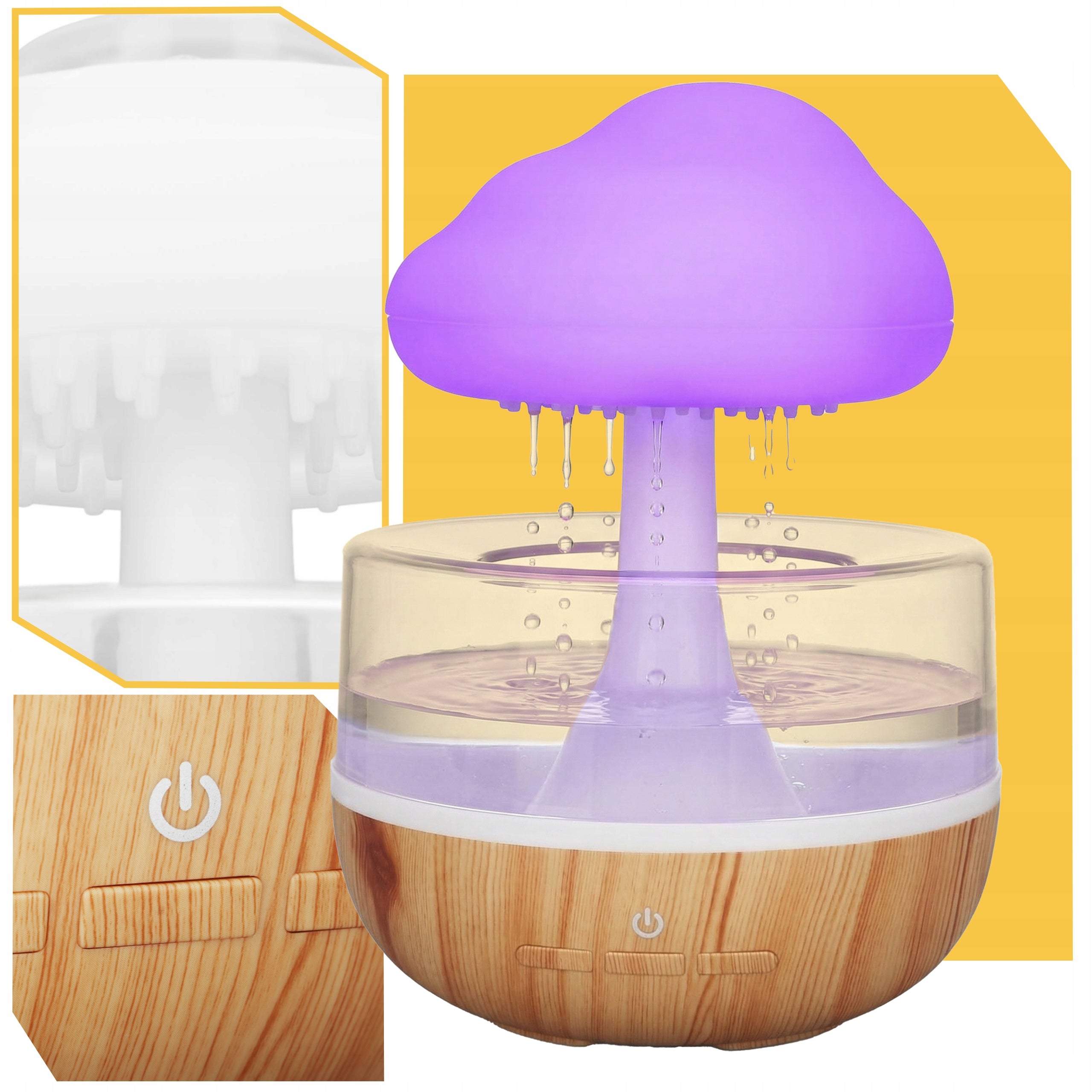 HUMIDIFIER DIFFUSER RAIN NIGHT LIGHT LED GIFT CLOUD MUSHROOM Manufacturer code NAWILŻACZ POWIETRZA DYFUZOR GRZYBEK