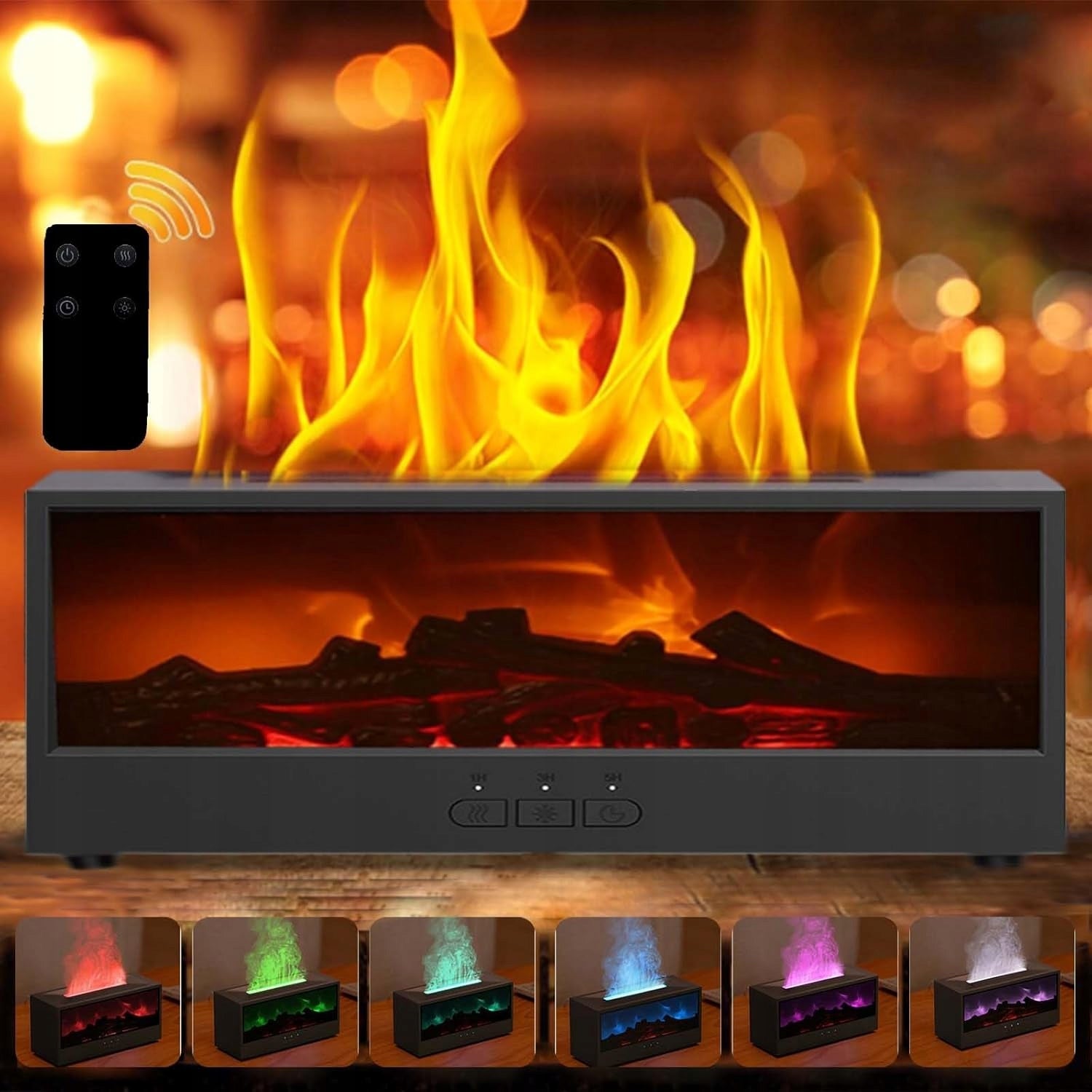 HUMIDIFIER FIREPLACE LED RGB DIFFUSER AROMATHERAPY TIMER + REMOTE CONTROL Manufacturer code 4894738459201