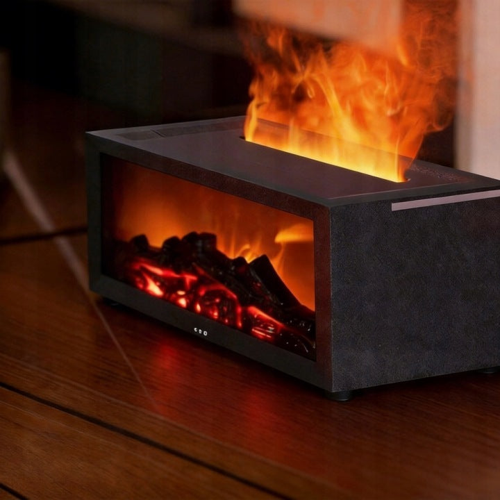HUMIDIFIER FIREPLACE LED RGB DIFFUSER AROMATHERAPY TIMER + REMOTE CONTROL Medical device no