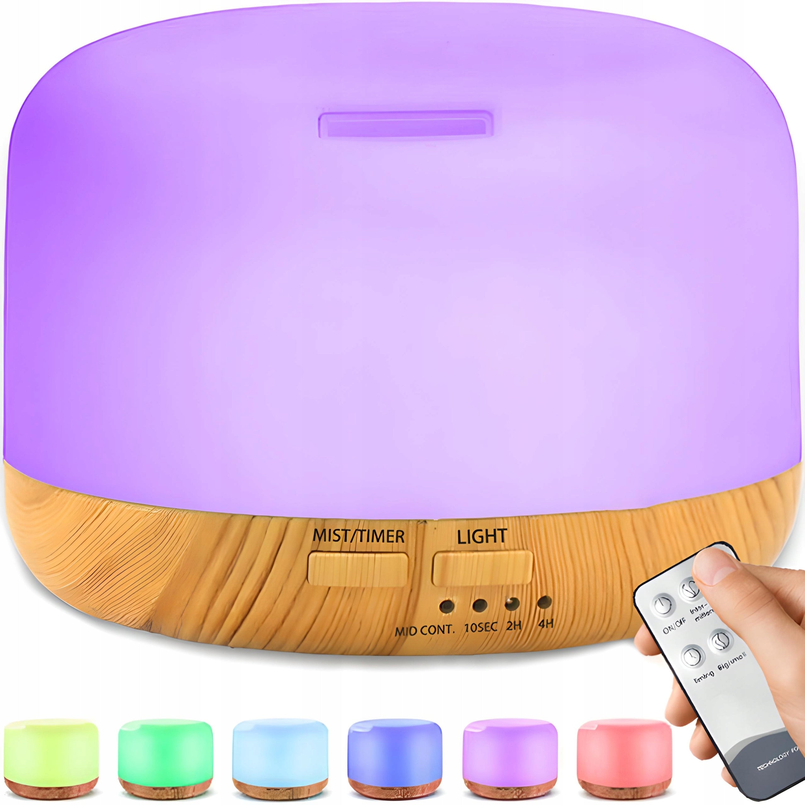 HUMIDIFIER NIGHT LIGHT AROMATHERAPY DIFFUSER RGB + REMOTE CONTROL EAN (GTIN) 5906700041327