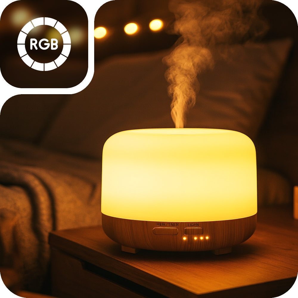 HUMIDIFIER NIGHT LIGHT AROMATHERAPY DIFFUSER RGB + REMOTE CONTROL Medical device no