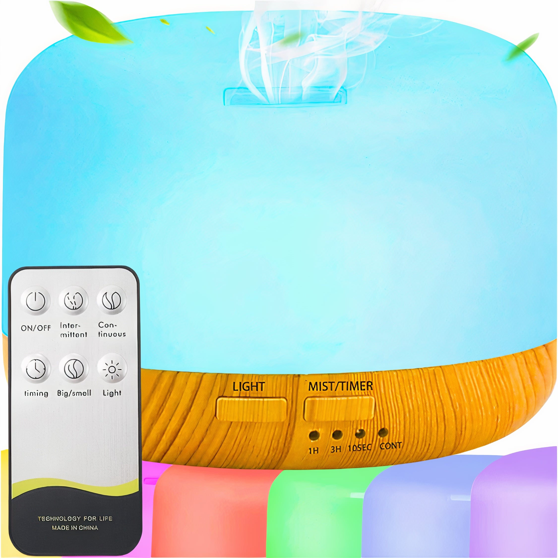 HUMIDIFIER NIGHT LIGHT AROMATHERAPY DIFFUSER RGB + REMOTE CONTROL